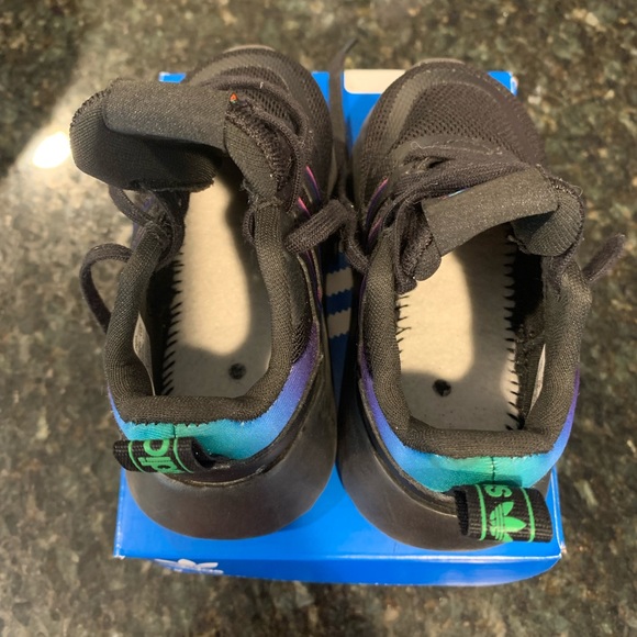 adidas Multix Athletic Shoe - Black / Multicolor Toddler Girl Size 5K. - Picture 3 of 5